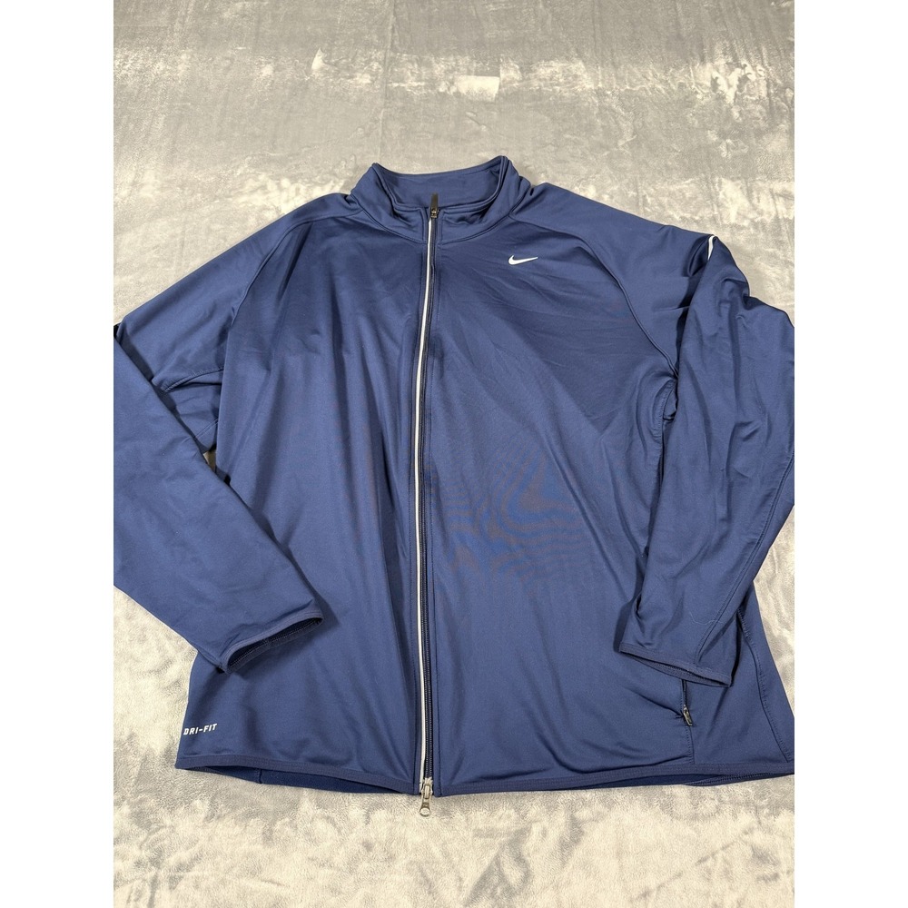 Nike Element Dri-FIT Men's XXL Blue Full Zip Activewear Jacket Track Top
